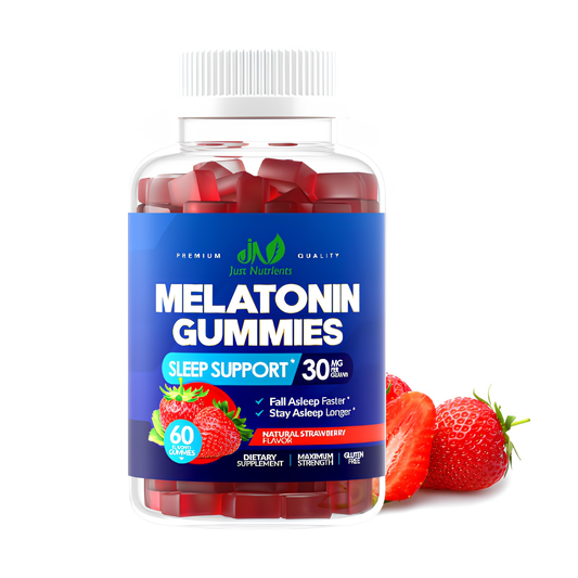 Melatonin 30mg Sleep Gummies for Adults – Maximum Strength, Sugar-Free, Non-GMO, Strawberry Flavor (60 Gummies)