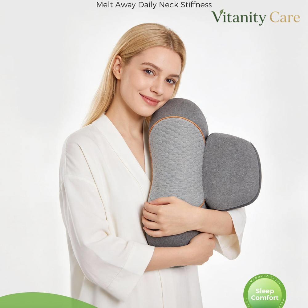 Vitanity Care NeckRelief Pillow – Neck & Shoulder Pain Support Pillow