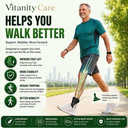 Vitanity Care™ Foot Support Brace – Adjustable Everyday Foot & Ankle Support