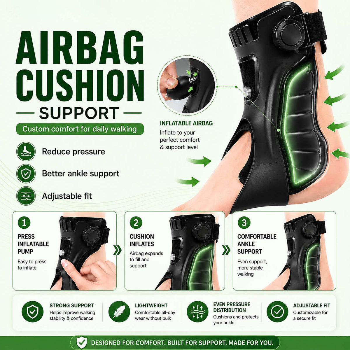 Vitanity Care™ Foot Support Brace – Adjustable Everyday Foot & Ankle Support