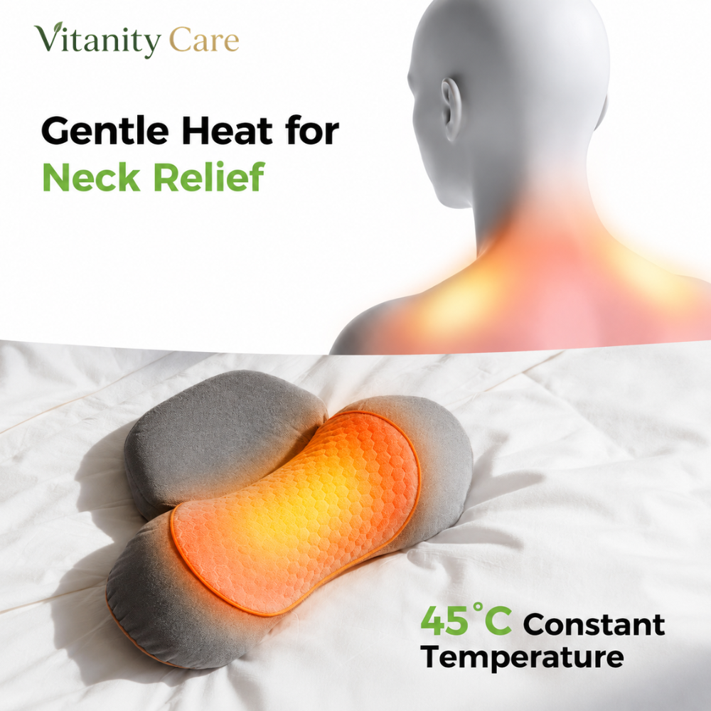 Vitanity Care NeckRelief Pillow – Neck & Shoulder Pain Support Pillow