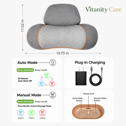 Vitanity Care NeckRelief Pillow – Neck & Shoulder Pain Support Pillow