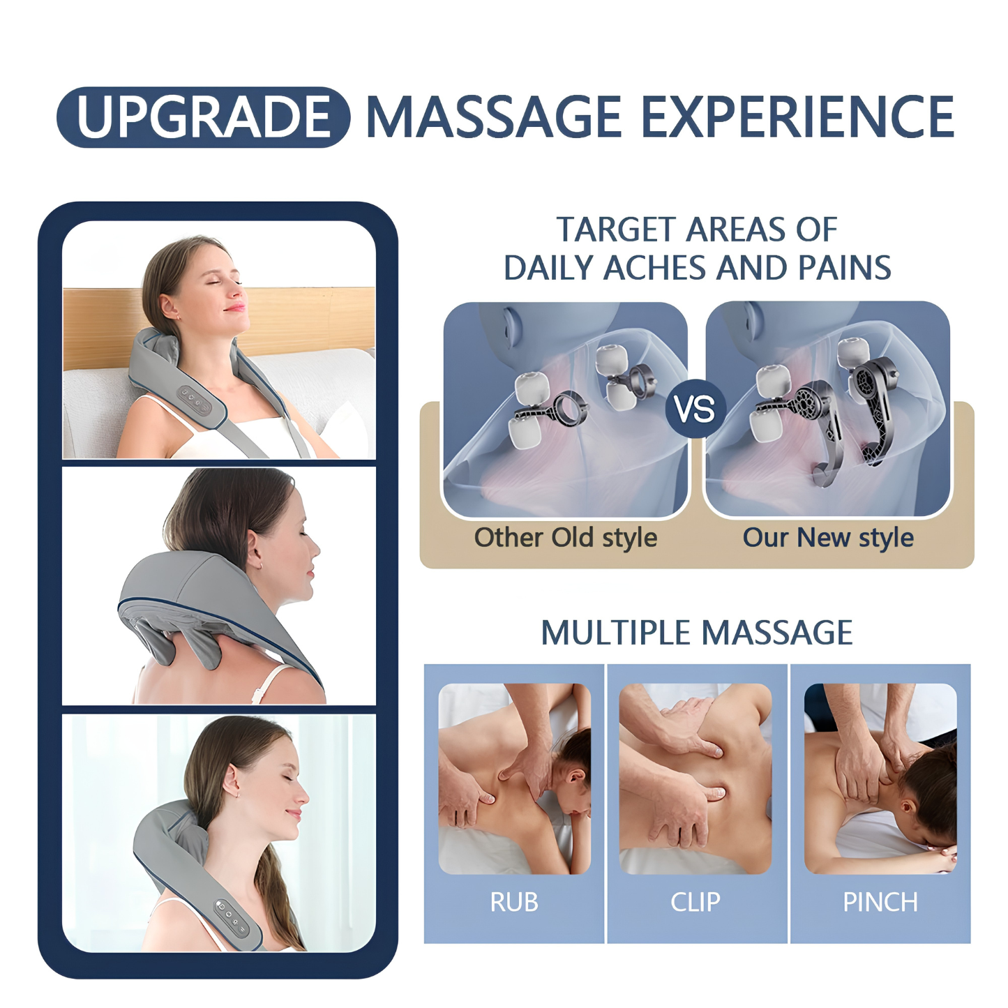 Vitanity Care Wireless Neck & Shoulder Massager – 26W Deep Kneading Back Massage