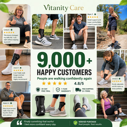 Vitanity Care™ Foot Support Brace – Adjustable Everyday Foot & Ankle Support