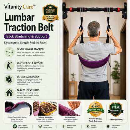 Vitanity Care™ Lumbar Traction Belt – Back Stretching & Support