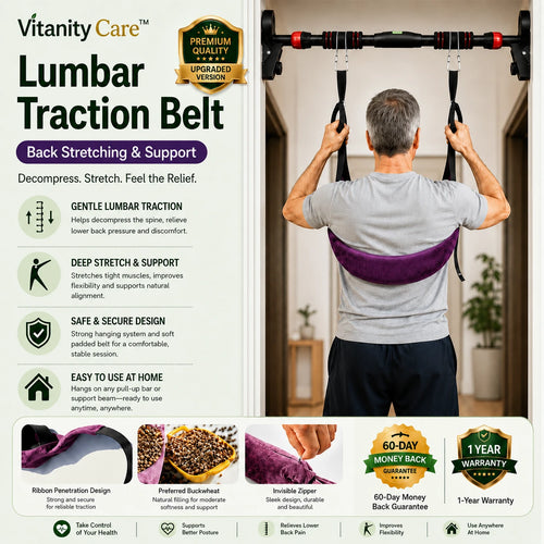 Vitanity Care™ Lumbar Traction Belt – Back Stretching & Support