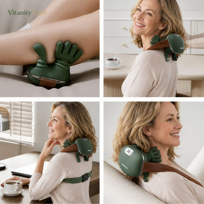 Wireless Neck and Shoulder Massager with Siaasoo Finger Kneading and Heat