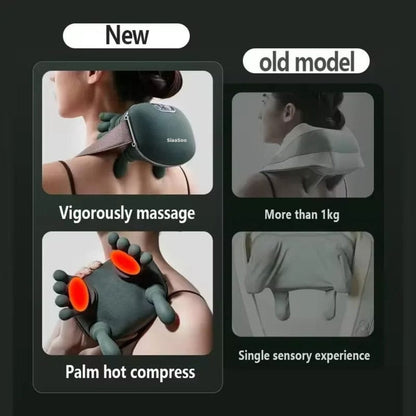 Wireless Neck and Shoulder Massager with Siaasoo Finger Kneading and Heat