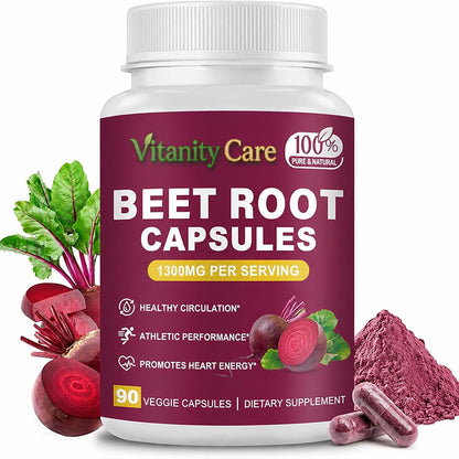 Beet Root Capsules 1300mg – Daily Wellness & Nutritional Support