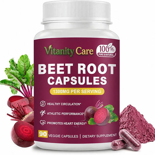 Beet Root Capsules 1300mg – Daily Wellness & Nutritional Support