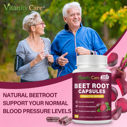 Beet Root Capsules 1300mg – Daily Wellness & Nutritional Support