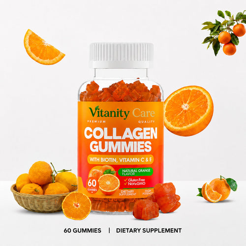 Collagen Peptides Gummies with Biotin, Vitamin C & E – Daily Beauty Support
