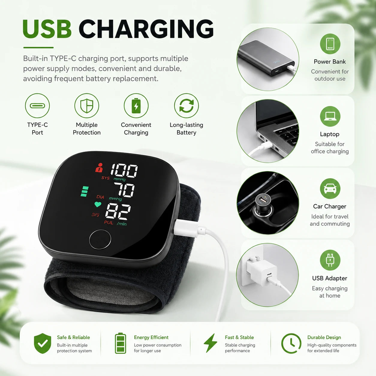 Vitanity Care™ Rechargeable Wrist Blood Pressure & Pulse Monitor