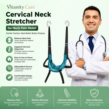 Vitanity Care™ Neck Stretcher – Adjustable Neck Support & Stretching Device