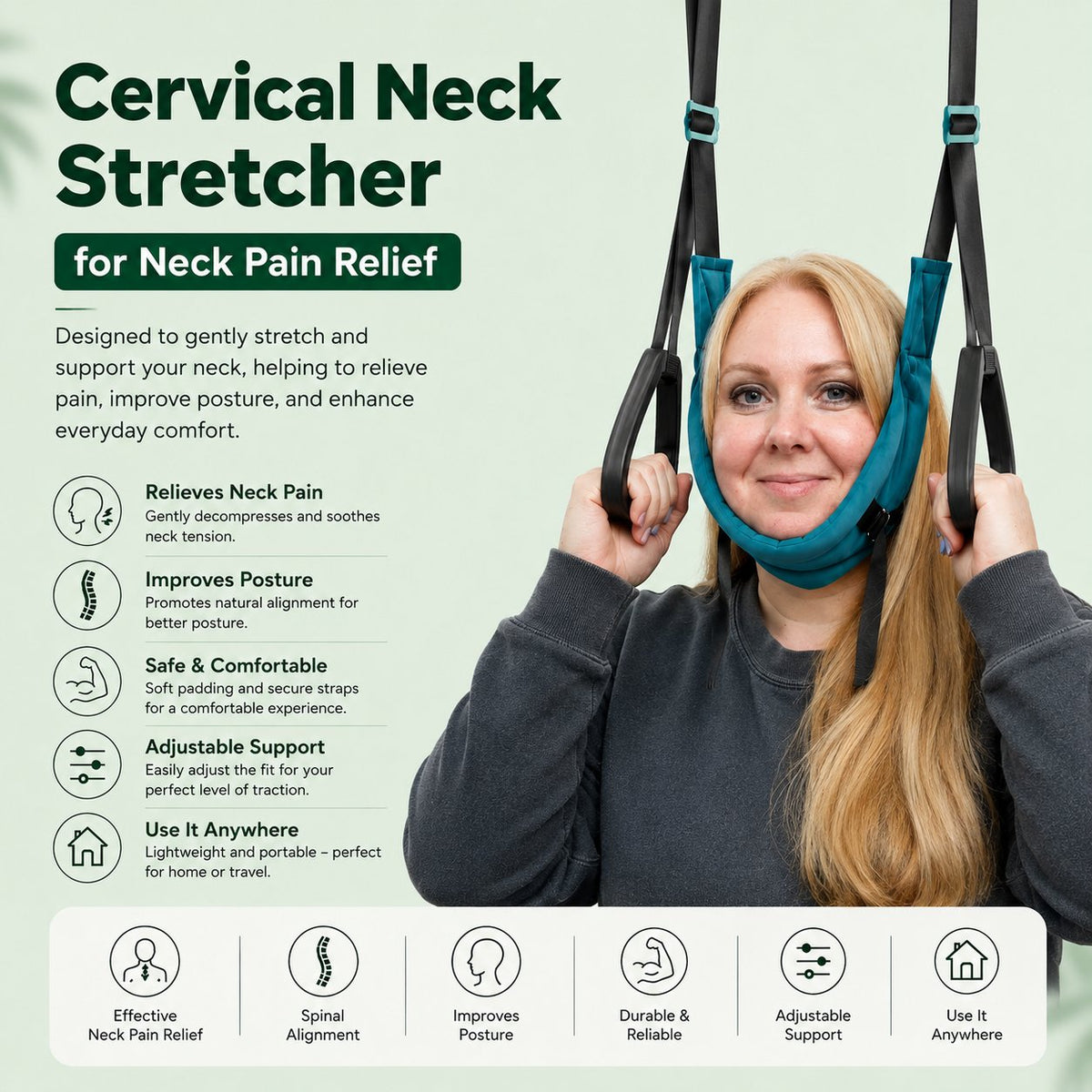 Vitanity Care™ Neck Stretcher – Adjustable Neck Support & Stretching Device